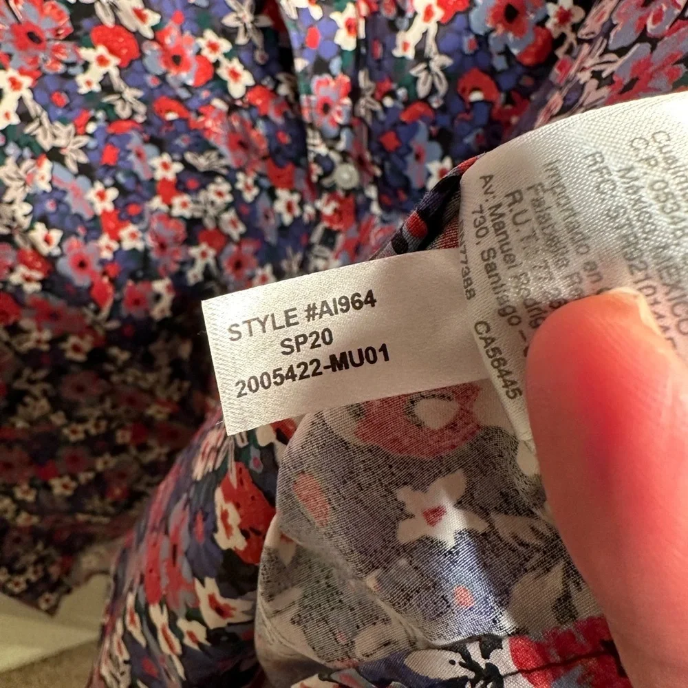 JCREW - Men’s Floral Button Down Shirt, Size 2XL Tall